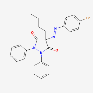 molecular formula C25H23BrN4O2 B14950843 4-[(E)-(4-bromophenyl)diazenyl]-4-butyl-1,2-diphenylpyrazolidine-3,5-dione 