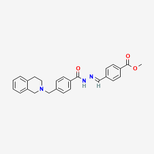 methyl 4-[(E)-(2-{[4-(3,4-dihydroisoquinolin-2(1H)-ylmethyl)phenyl]carbonyl}hydrazinylidene)methyl]benzoate