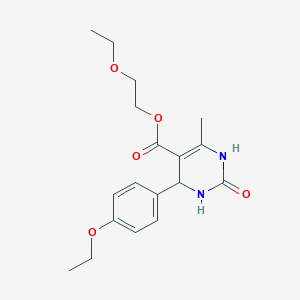 molecular formula C18H24N2O5 B14950847 2-Ethoxyethyl 4-(4-ethoxyphenyl)-6-methyl-2-oxo-1,2,3,4-tetrahydropyrimidine-5-carboxylate 