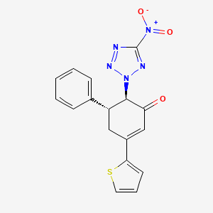 molecular formula C17H13N5O3S B14950868 (5R,6R)-6-(5-nitrotetrazol-2-yl)-5-phenyl-3-thiophen-2-ylcyclohex-2-en-1-one 