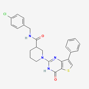 N-(4-chlorobenzyl)-1-(4-oxo-7-phenyl-3,4-dihydrothieno[3,2-d]pyrimidin-2-yl)piperidine-3-carboxamide