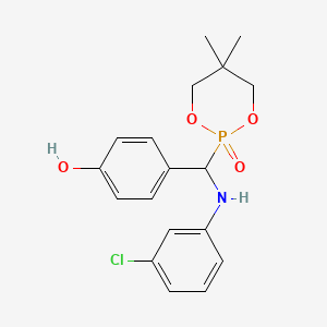 4-{[(3-Chlorophenyl)amino](5,5-dimethyl-2-oxido-1,3,2-dioxaphosphinan-2-yl)methyl}phenol