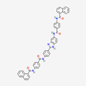 N-{4-[(4-{5-[({4-[(naphthalen-1-ylcarbonyl)amino]phenyl}carbonyl)amino]-1H-benzimidazol-2-yl}phenyl)carbamoyl]phenyl}naphthalene-1-carboxamide