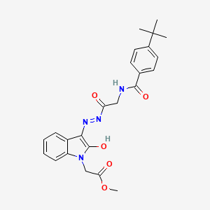 molecular formula C24H26N4O5 B14950886 methyl {(3Z)-3-[2-({[(4-tert-butylphenyl)carbonyl]amino}acetyl)hydrazinylidene]-2-oxo-2,3-dihydro-1H-indol-1-yl}acetate 