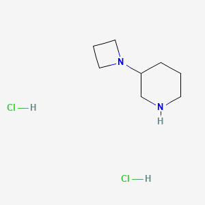 molecular formula C8H18Cl2N2 B1495089 3-(1-Azetidinyl)-piperidine dihydrochloride 