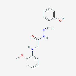 N'-[(E)-(2-hydroxyphenyl)methylidene]-2-(2-methoxyanilino)acetohydrazide