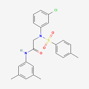 molecular formula C23H23ClN2O3S B14950913 N~2~-(3-chlorophenyl)-N-(3,5-dimethylphenyl)-N~2~-[(4-methylphenyl)sulfonyl]glycinamide 