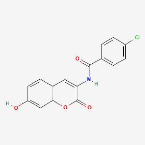 4-chloro-N-(7-hydroxy-2-oxo-2H-chromen-3-yl)benzamide