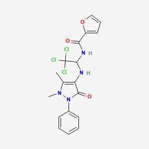 N-{2,2,2-trichloro-1-[(1,5-dimethyl-3-oxo-2-phenyl-2,3-dihydro-1H-pyrazol-4-yl)amino]ethyl}furan-2-carboxamide