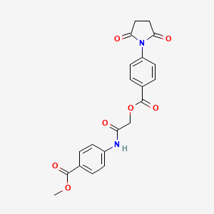 molecular formula C21H18N2O7 B14951012 2-{[4-(Methoxycarbonyl)phenyl]amino}-2-oxoethyl 4-(2,5-dioxopyrrolidin-1-yl)benzoate 