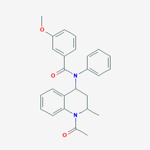 molecular formula C26H26N2O3 B14951020 N-(1-acetyl-2-methyl-1,2,3,4-tetrahydroquinolin-4-yl)-3-methoxy-N-phenylbenzamide 