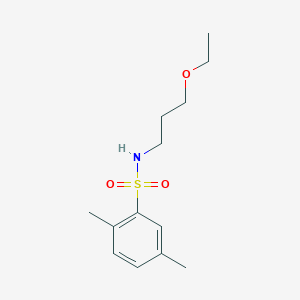 molecular formula C13H21NO3S B14951021 N-(3-ethoxypropyl)-2,5-dimethylbenzenesulfonamide 