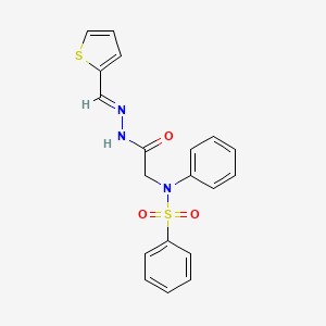 molecular formula C19H17N3O3S2 B14951024 N-Phenyl-N-({N'-[(E)-(thiophen-2-YL)methylidene]hydrazinecarbonyl}methyl)benzenesulfonamide 