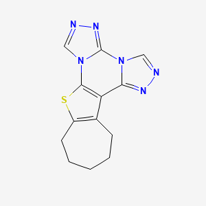 20-thia-2,4,5,7,9,10-hexazapentacyclo[10.8.0.02,6.07,11.013,19]icosa-1(12),3,5,8,10,13(19)-hexaene