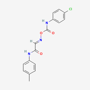 (2E)-2-({[(4-chlorophenyl)carbamoyl]oxy}imino)-N-(4-methylphenyl)ethanamide