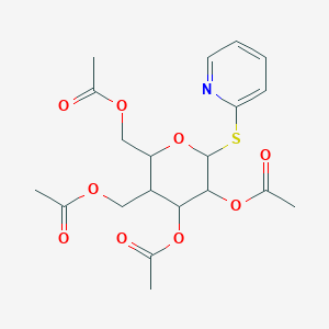 [4,5-Bis(acetyloxy)-2-[(acetyloxy)methyl]-6-(pyridin-2-ylsulfanyl)oxan-3-YL]methyl acetate