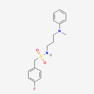 molecular formula C17H21FN2O2S B14951067 1-(4-fluorophenyl)-N-{3-[methyl(phenyl)amino]propyl}methanesulfonamide 