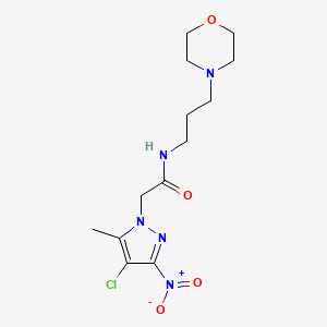 2-(4-chloro-5-methyl-3-nitro-1H-pyrazol-1-yl)-N-[3-(morpholin-4-yl)propyl]acetamide