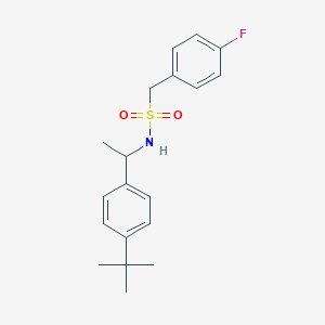 molecular formula C19H24FNO2S B14951090 N-[1-(4-tert-butylphenyl)ethyl]-1-(4-fluorophenyl)methanesulfonamide 