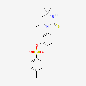 3-(4,4,6-trimethyl-2-thioxo-3,4-dihydropyrimidin-1(2H)-yl)phenyl 4-methylbenzenesulfonate