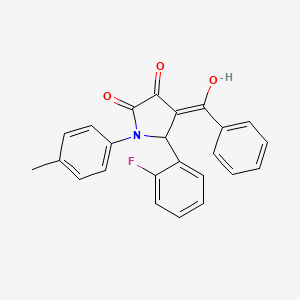 molecular formula C24H18FNO3 B14951113 5-(2-fluorophenyl)-3-hydroxy-1-(4-methylphenyl)-4-(phenylcarbonyl)-1,5-dihydro-2H-pyrrol-2-one 