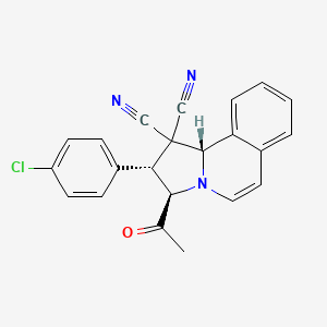 (2R,3R,10bS)-3-acetyl-2-(4-chlorophenyl)-2,3-dihydropyrrolo[2,1-a]isoquinoline-1,1(10bH)-dicarbonitrile