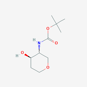 molecular formula C10H19NO4 B1495121 Tert-butyl ((3R,4R)-4-hydroxytetrahydro-2H-pyran-3-yl)carbamate 