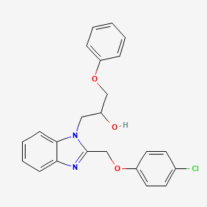 1-{2-[(4-chlorophenoxy)methyl]-1H-benzimidazol-1-yl}-3-phenoxypropan-2-ol