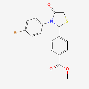 Methyl 4-[3-(4-bromophenyl)-4-oxo-1,3-thiazolidin-2-yl]benzoate