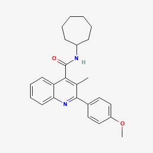 N-cycloheptyl-2-(4-methoxyphenyl)-3-methylquinoline-4-carboxamide