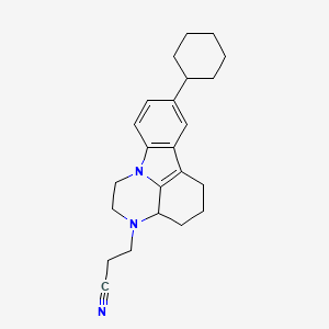 3-(8-Cyclohexyl-1,2,3a,4,5,6-hexahydro-3H-pyrazino[3,2,1-jk]carbazol-3-yl)propanenitrile