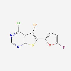 5-Bromo-4-chloro-6-(5-fluorofuran-2-yl)thieno[2,3-d]pyrimidine
