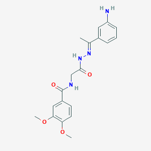 N-(2-{2-[(E)-1-(3-Aminophenyl)ethylidene]hydrazino}-2-oxoethyl)-3,4-dimethoxybenzamide