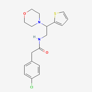 molecular formula C18H21ClN2O2S B14951282 2-(4-chlorophenyl)-N-[2-(morpholin-4-yl)-2-(thiophen-2-yl)ethyl]acetamide 