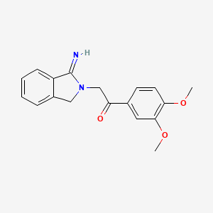 molecular formula C18H18N2O3 B14951299 1-(3,4-dimethoxyphenyl)-2-(1-imino-1,3-dihydro-2H-isoindol-2-yl)ethanone 