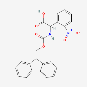 molecular formula C23H18N2O6 B1495130 [(9H-Fluoren-9-ylmethoxycarbonylamino)]-(2-nitro-phenyl)-acetic acid 