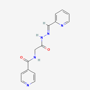 N-{2-oxo-2-[(2E)-2-(pyridin-2-ylmethylene)hydrazino]ethyl}isonicotinamide