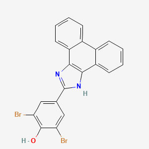 molecular formula C21H12Br2N2O B14951334 2,6-dibromo-4-(1H-phenanthro[9,10-d]imidazol-2-yl)phenol 