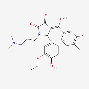 1-[3-(dimethylamino)propyl]-5-(3-ethoxy-4-hydroxyphenyl)-4-(3-fluoro-4-methylbenzoyl)-3-hydroxy-2,5-dihydro-1H-pyrrol-2-one