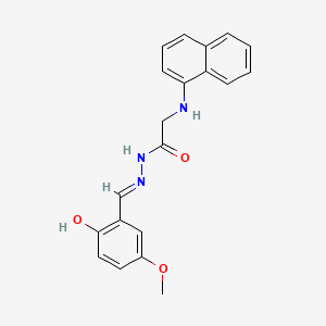 molecular formula C20H19N3O3 B14951356 N'-[(E)-(2-Hydroxy-5-methoxyphenyl)methylidene]-2-[(naphthalen-1-YL)amino]acetohydrazide 