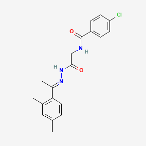 4-Chloro-N-(2-{2-[(E)-1-(2,4-dimethylphenyl)ethylidene]hydrazino}-2-oxoethyl)benzamide