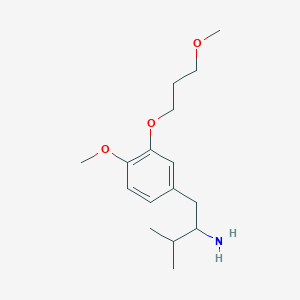 molecular formula C16H27NO3 B1495137 1-(4-Methoxy-3-(3-methoxypropoxy)phenyl)-3-methylbutan-2-amine 