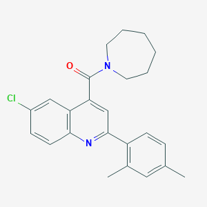 4-(Azepane-1-carbonyl)-6-chloro-2-(2,4-dimethylphenyl)quinoline