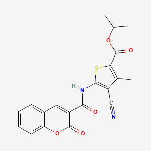 propan-2-yl 4-cyano-3-methyl-5-{[(2-oxo-2H-chromen-3-yl)carbonyl]amino}thiophene-2-carboxylate