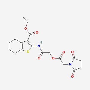 Ethyl 2-[({[(2,5-dioxopyrrolidin-1-yl)acetyl]oxy}acetyl)amino]-4,5,6,7-tetrahydro-1-benzothiophene-3-carboxylate