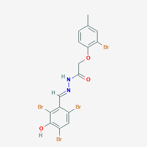 molecular formula C16H12Br4N2O3 B14951413 2-(2-bromo-4-methylphenoxy)-N'-[(E)-(2,4,6-tribromo-3-hydroxyphenyl)methylidene]acetohydrazide 