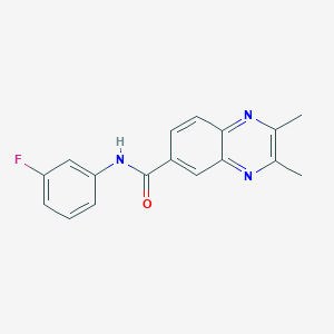 molecular formula C17H14FN3O B14951421 N-(3-fluorophenyl)-2,3-dimethylquinoxaline-6-carboxamide 