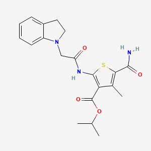 propan-2-yl 5-carbamoyl-2-[(2,3-dihydro-1H-indol-1-ylacetyl)amino]-4-methylthiophene-3-carboxylate