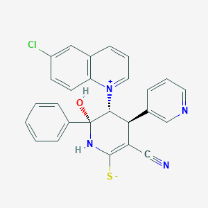 (4S,5R,6R)-5-(6-Chloro-1-quinoliniumyl)-3-cyano-6-hydroxy-6-phenyl-4-(3-pyridyl)-1,4,5,6-tetrahydro-2-pyridinethiolate