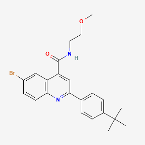 molecular formula C23H25BrN2O2 B14951477 6-bromo-2-(4-tert-butylphenyl)-N-(2-methoxyethyl)quinoline-4-carboxamide 